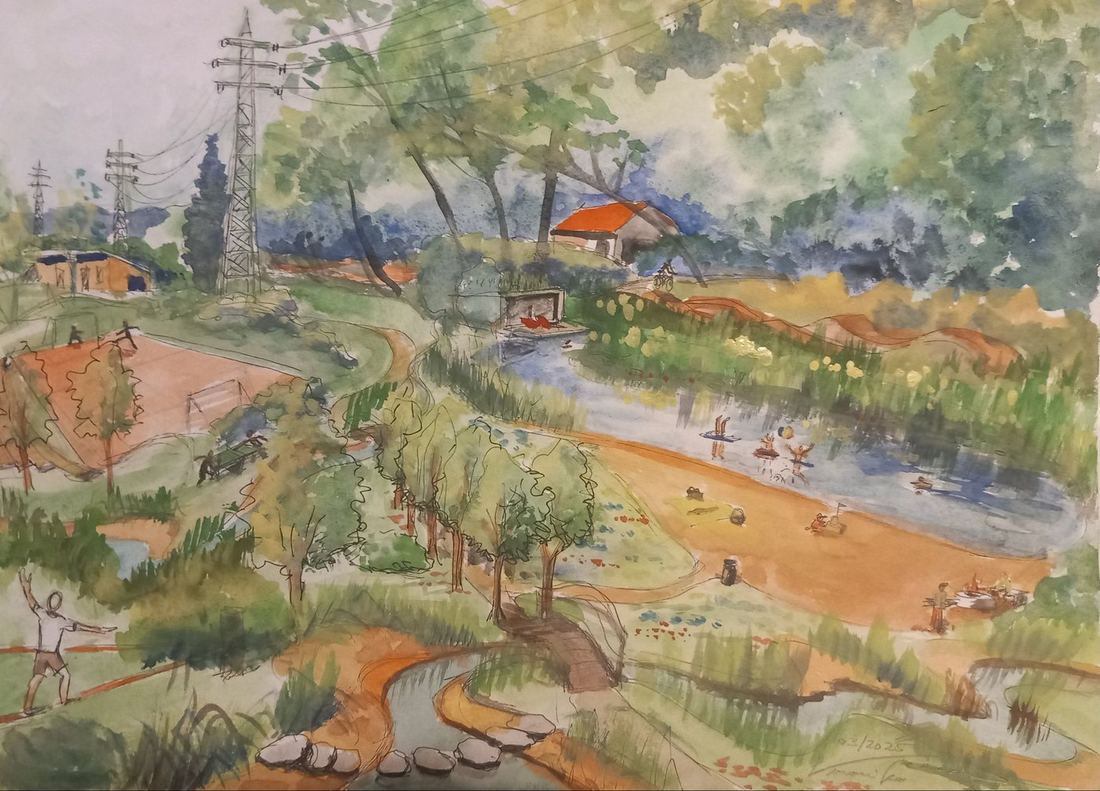 Revitalizace areálu Sokola, Statenice — skica